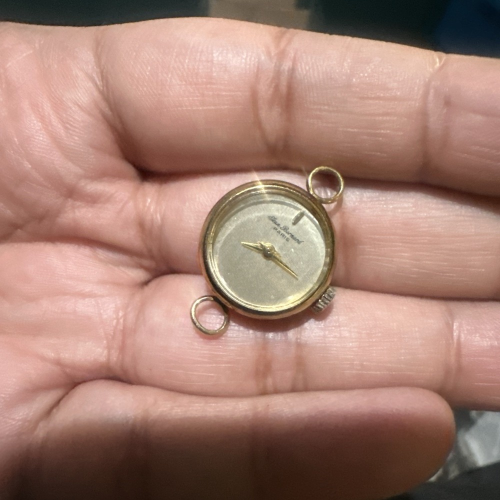 Working Jean Bernard Dial Ladies Wrist Watch - Manual Winding Gold Tone 18mm Run